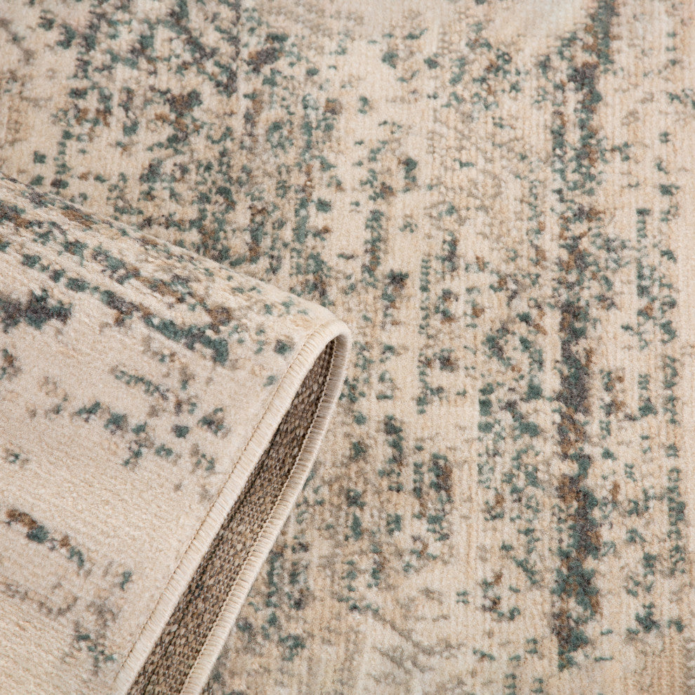 Alpine Grace Area Rug, Ivory, 6'7" x 9', Striped