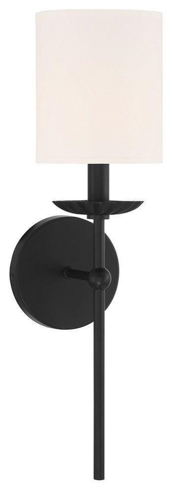 1-Light Wall Sconce, Matte Black