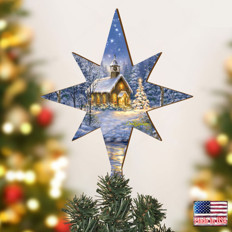 Enchanted Santa Handcrafted Tree Topper by D. Gelsinger