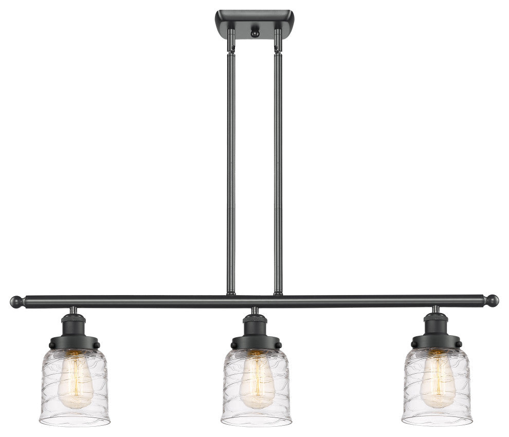 Innovations 916-3I-BK-G513-LED 3-Light Island Light, Matte Black