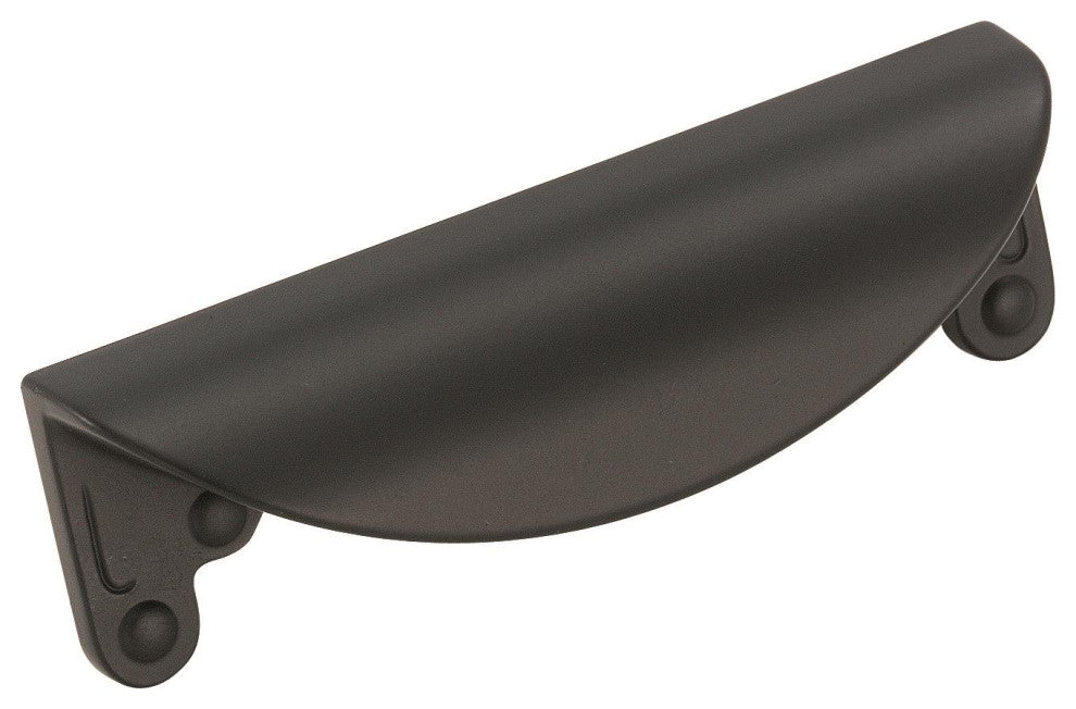 Amerock Inspirations 3" 76 mm Center-to-Center Cabinet Cup Pull, Matte Black