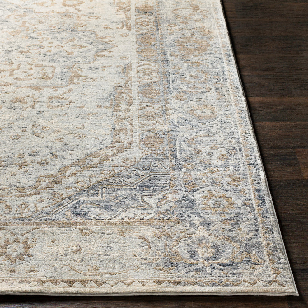 Liverpool Updated Traditional Charcoal, Gray Area Rug, 9'x13'1"
