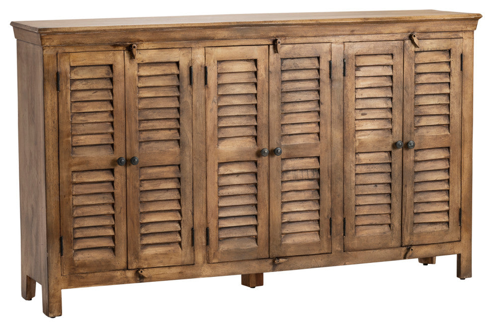 Kena Mango Wood 6- Door Sideboard