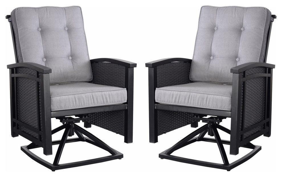 Palmetto Swivel Chair 2-pack - Black