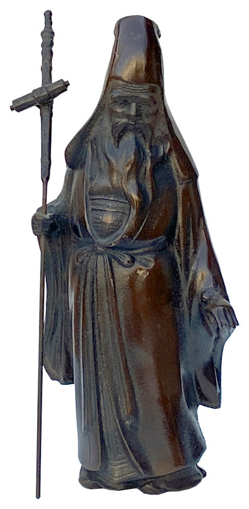 Vintage Handmade Bronze Metal Japanese Style Su Wu Figure Statue Hws2510