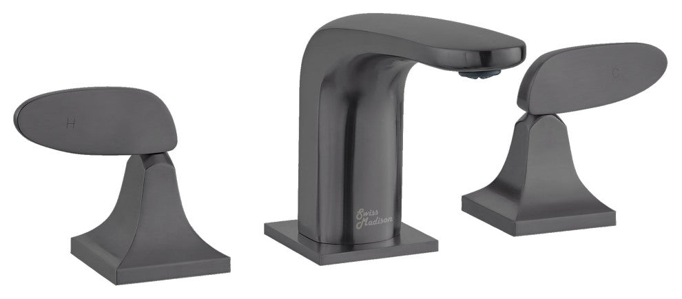Chateau 8 in. Widespread, 2-Handle, Bathroom Faucet, Gunmetal Grey