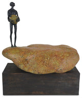 Man on Rock Small Bronze