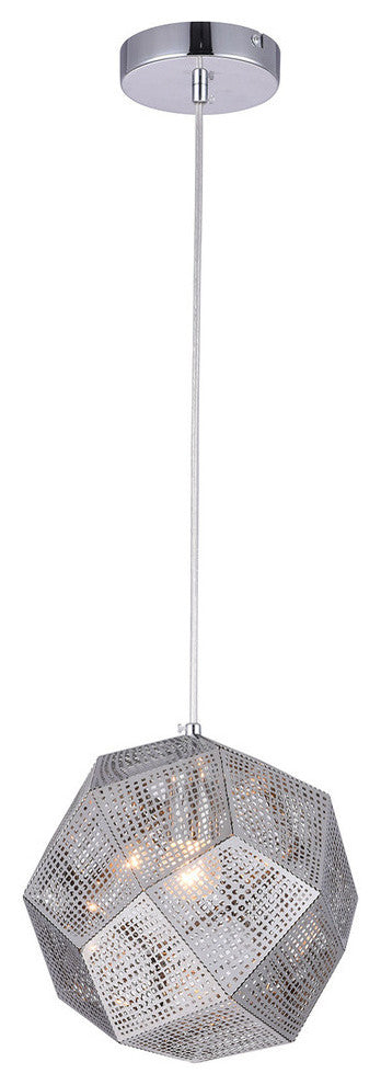 Elegant Lighting Kronos Collection Pendant, Chrome