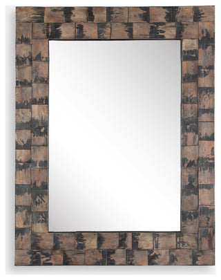 Uttermost 08214 Burke 25-3/4"W x 47"H Rectangular Flat Accent - Black / Brown