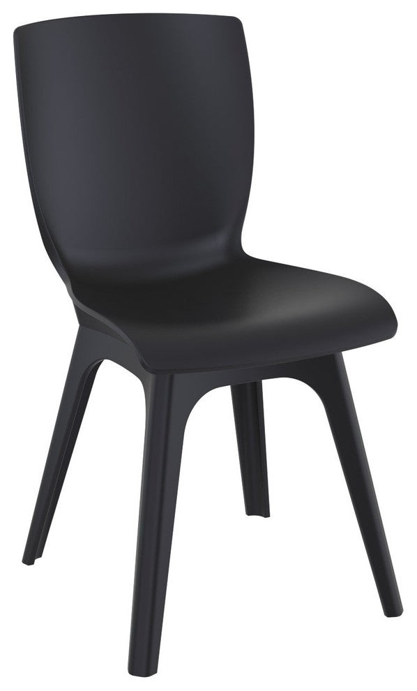 Compamia Mio PP Modern Chair, Set of 2, Black