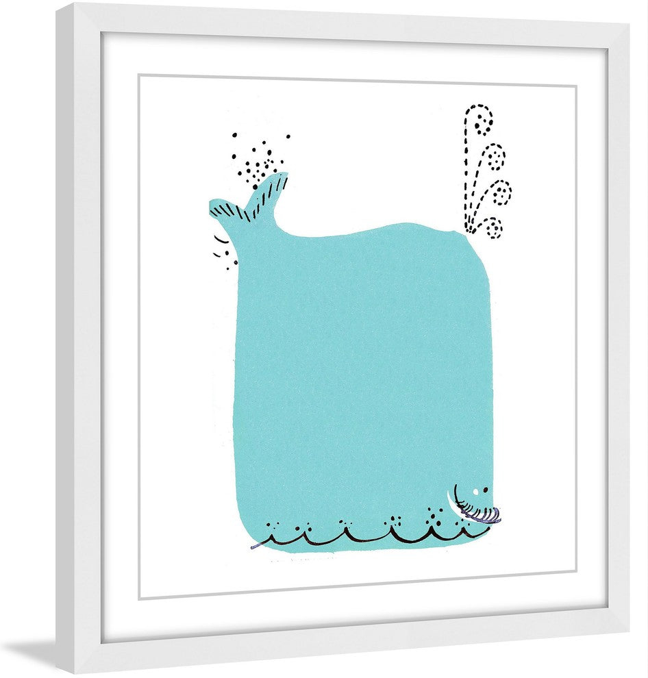 "Blue Whale" Framed Painting Print