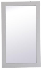 Elegant Decor Aqua 32" x 18" Wood Frame Bathroom Mirror in Gray