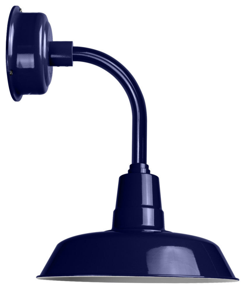 12" Vintage LED Down Light With Trim Arm, Cobalt Blue