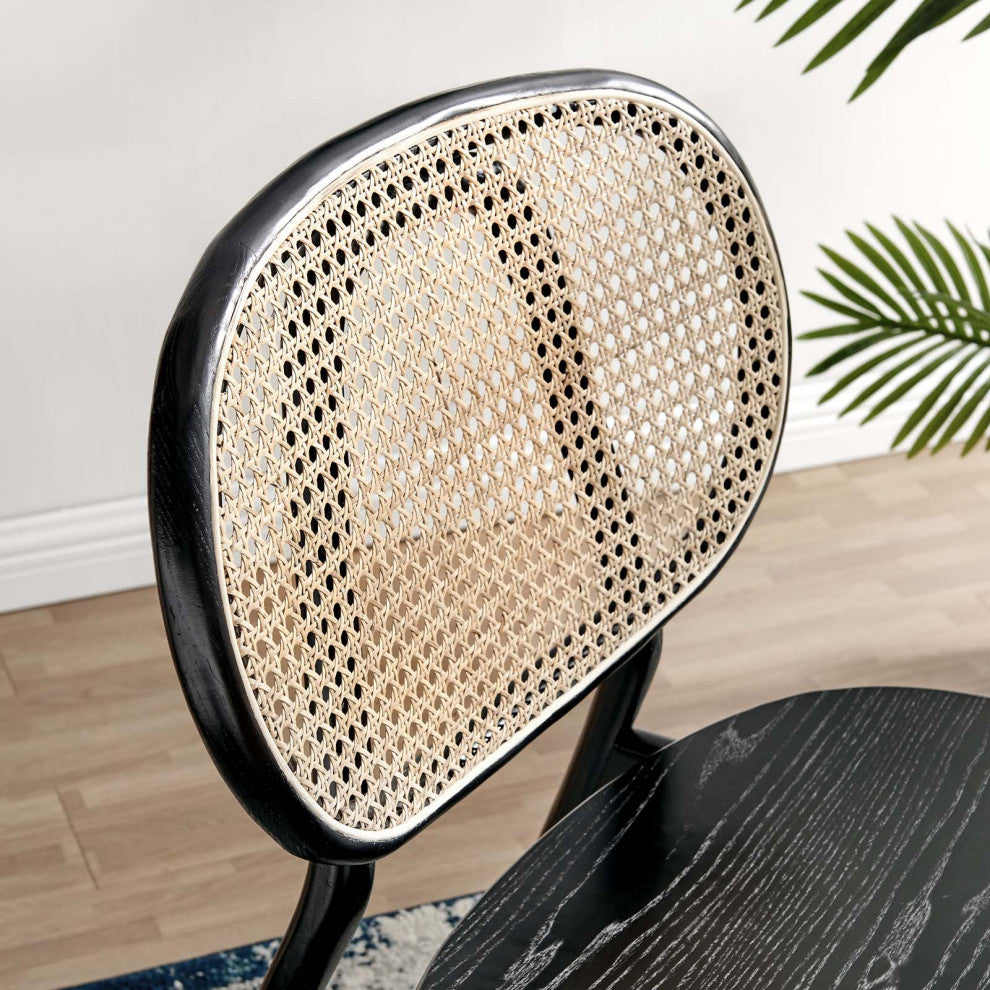 Malina Wood Dining Side Chair, Black