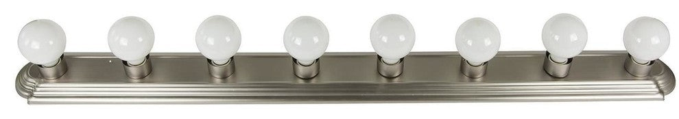 8-Light Vanity Globe Fixture Brushed Nickel