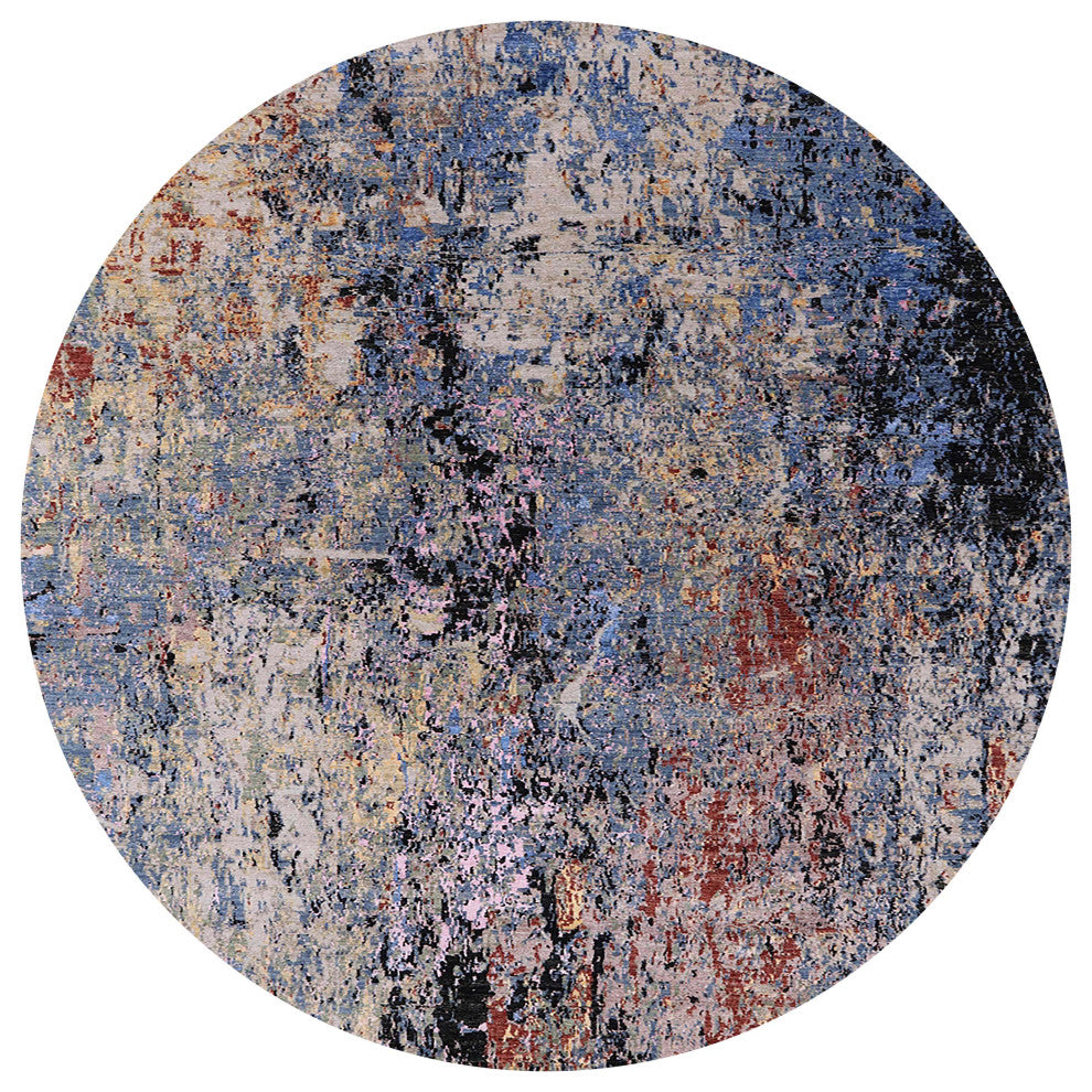 Ahgly Company Indoor Round Mid-Century Modern Area Rugs, 4' Round