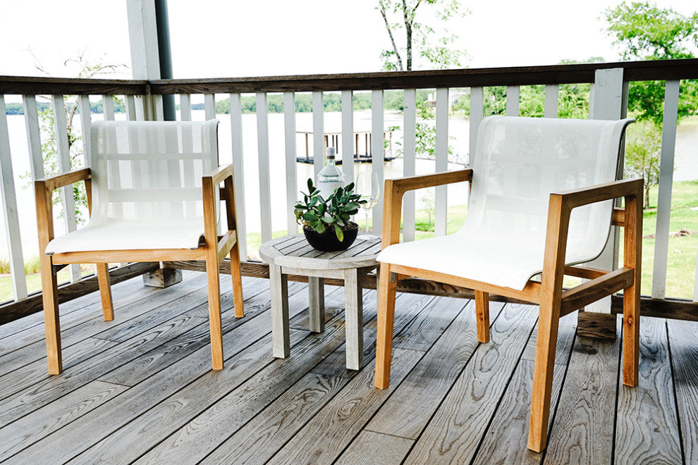Catalina Oceana Teak Outdoor Dining Chair, Set of 2
