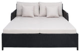 Safavieh Outdoor Cadeo Daybed Black / Light Grey