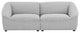 Comprise 2-Piece Loveseat Light Gray