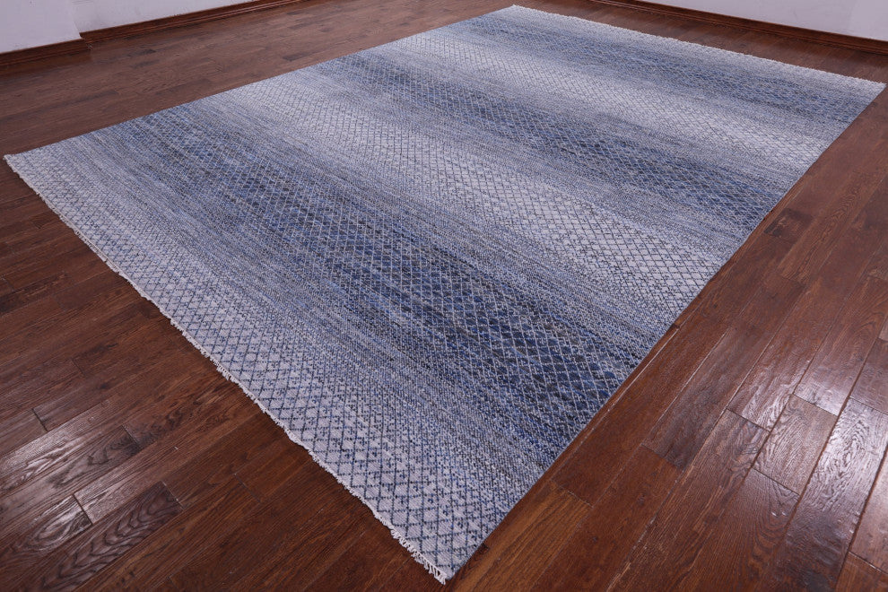 10' 1" X 14' 0" Hand Knotted Savannah Grass Wool Rug - Q13177