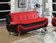 Emory Sofa, Red and Black