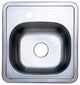 Gourmetier Self-Rimming Single Bowl Bar Sink, Brushed
