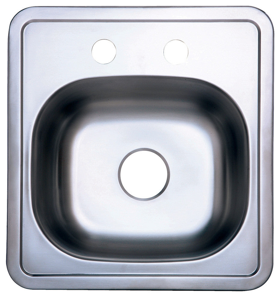 Gourmetier Self-Rimming Single Bowl Bar Sink, Brushed