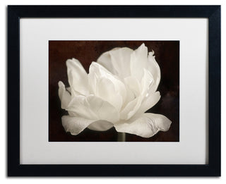 Cora Niele 'White Tulip III' Matted Framed Art
