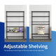 Furniture of America 6-Tier Adjustable Wire Shelving Rack with Wheels, NSF