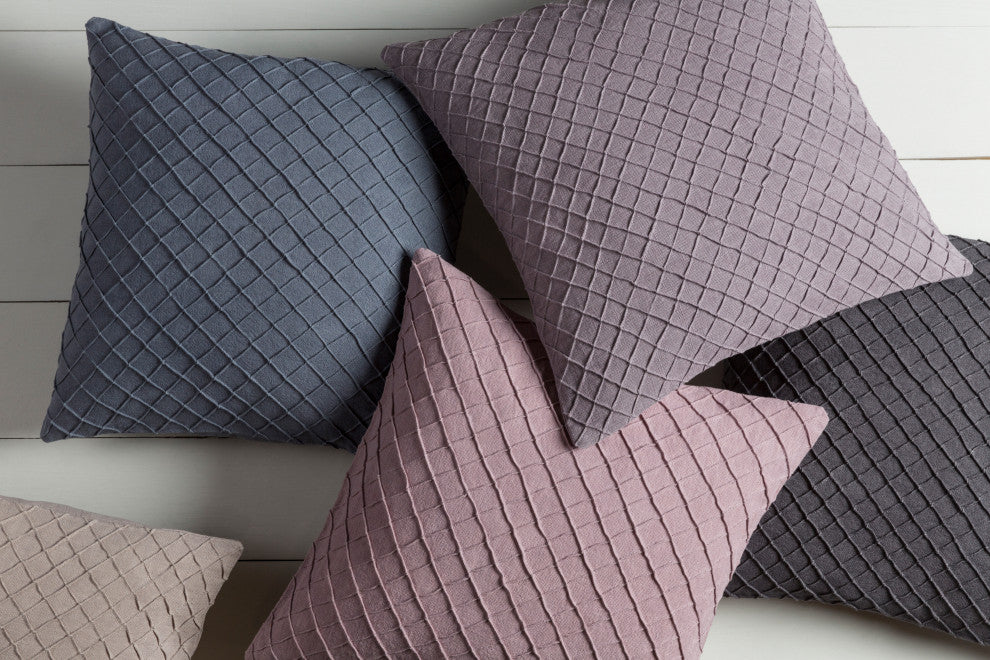 Surya Wright WR-006 18"x18" Pillow Kit, Mauve