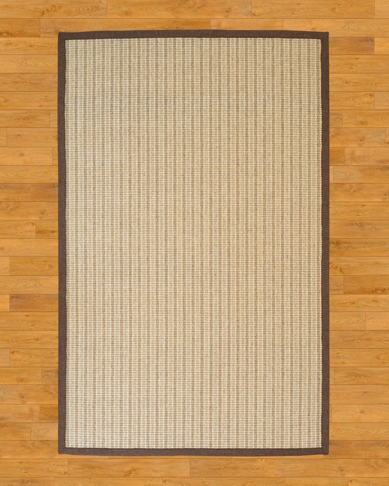 Natural Area Rugs 100% Natural Fiber Windsor Multi-Color Wool Jute Rug, 6' X 9'
