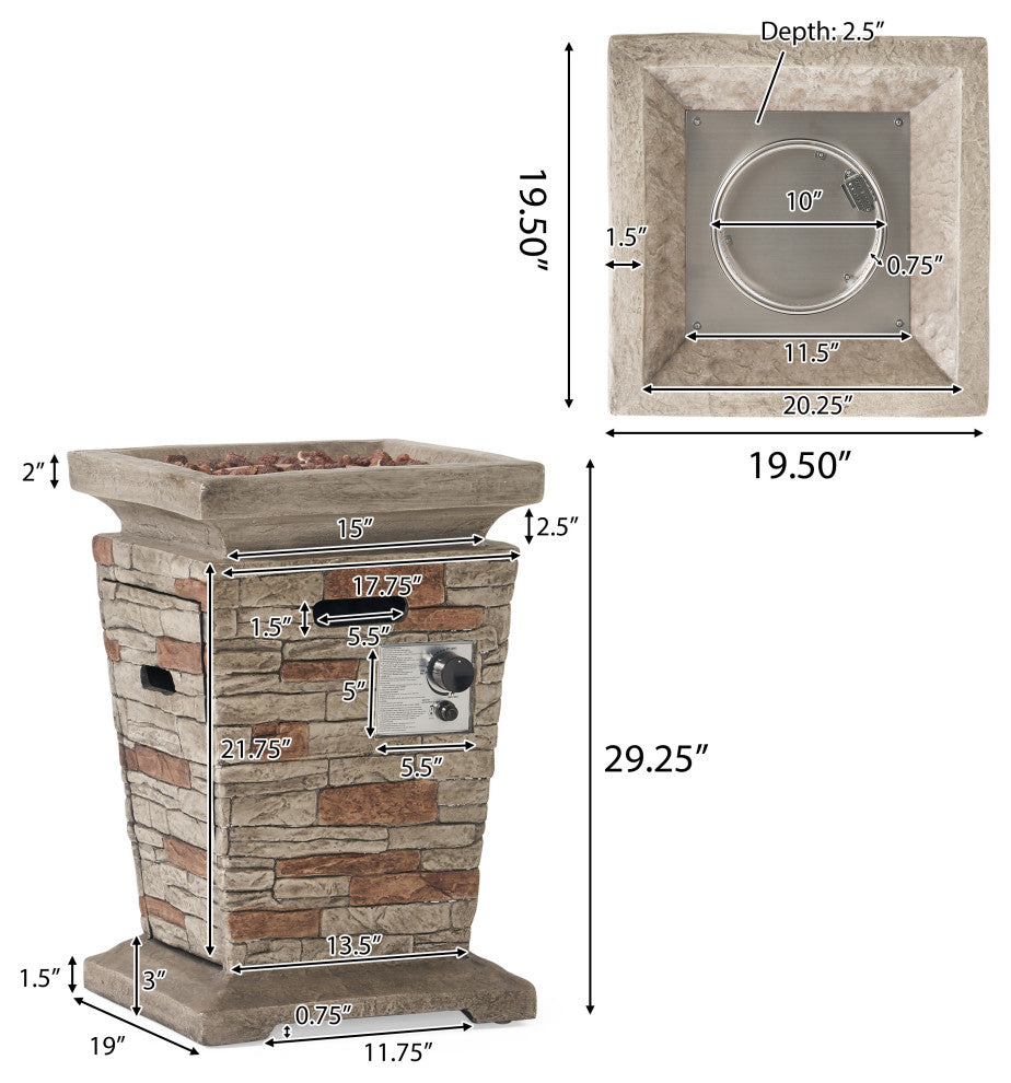 GDF Studio Coldwater Outdoor Fire Column