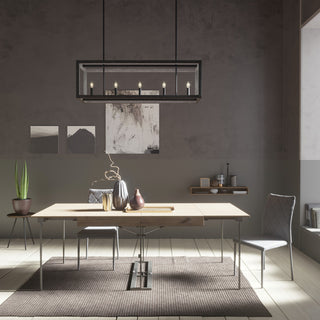 Hunter Squire Manor Matte Black and Dark Ash 6-Light Chandelier