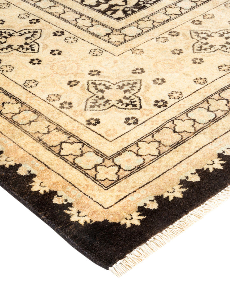 Pandey One-of-a-Kind Hand-Knotted Area Rug Black, 6'3"x9'2"
