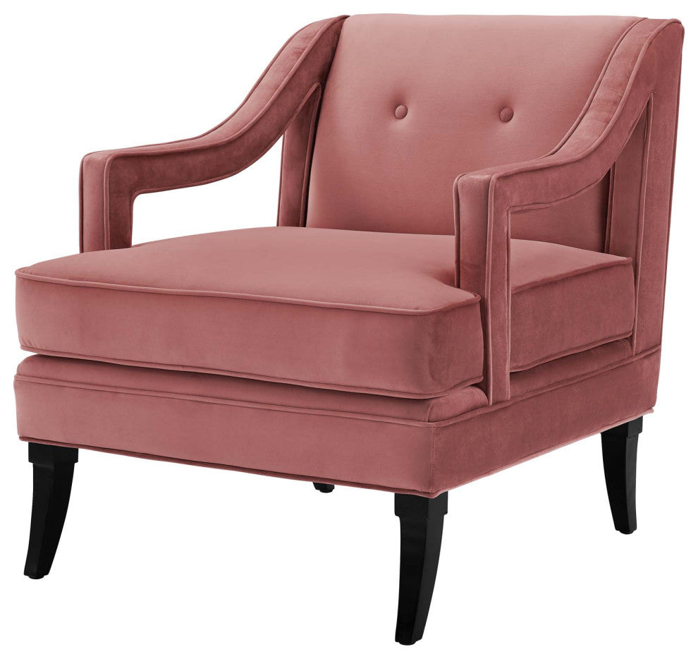 Armchair and Sofa Set, Set of 2, Velvet, Pink, Modern, Living Lounge Hospitality
