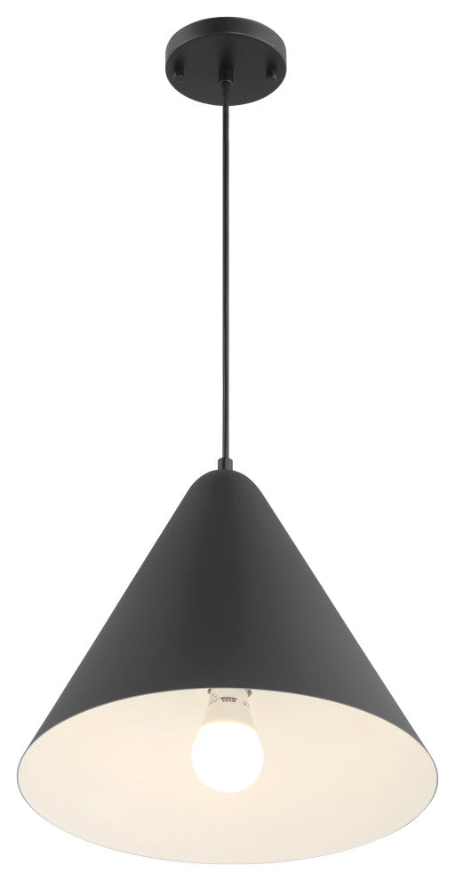 Ford LED Pendant, Replaceable LED, Matte Black, 14.25in