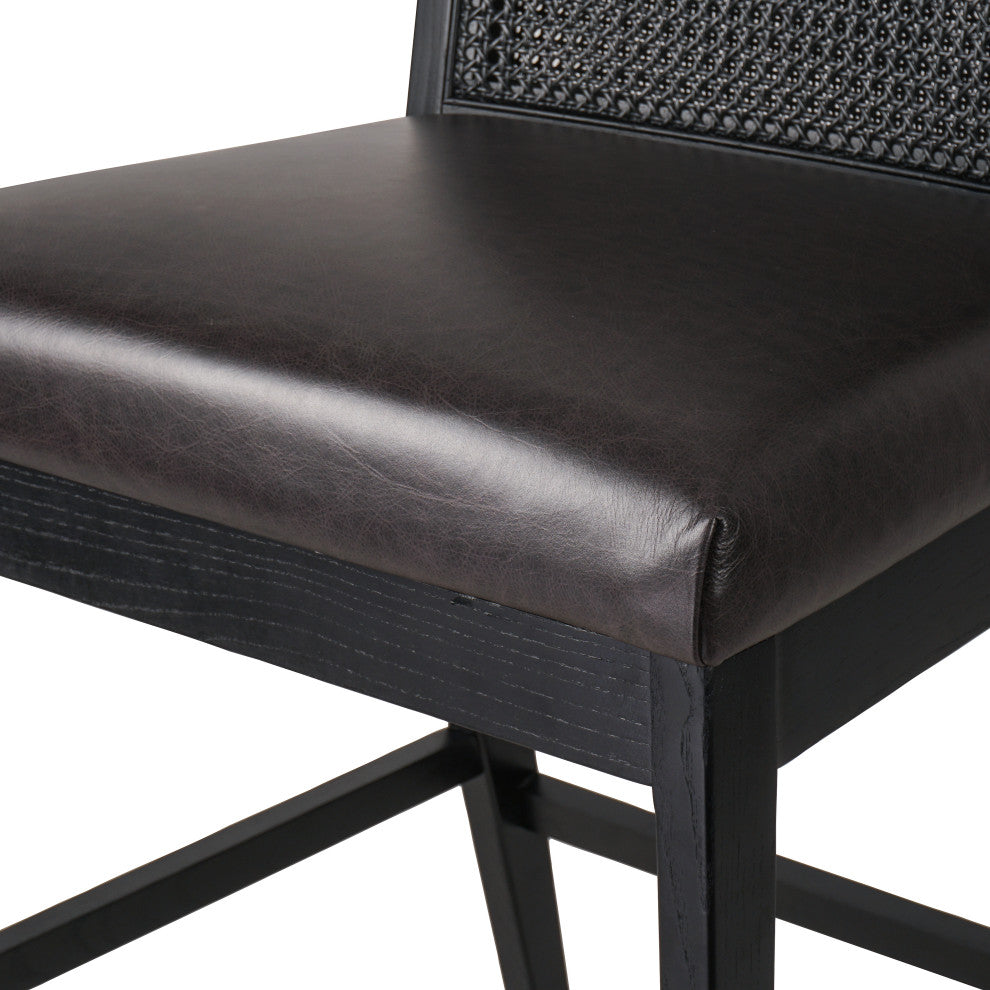 Antonia Armless Dining Stool-Black-Bar