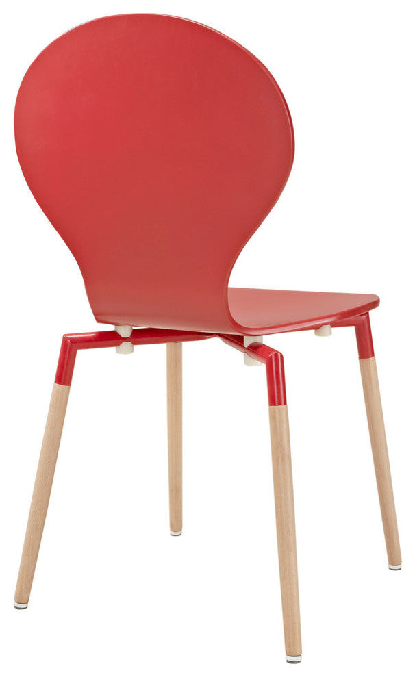 Path Dining Wood Side Chair, Red