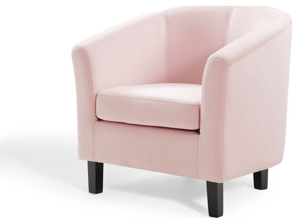 Armchair Accent Chair, Velvet, Pink, Modern, Living Lounge Hotel Hospitality