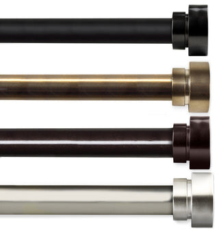 Topper Curtain Rod, Satin Nickel, 28-48"