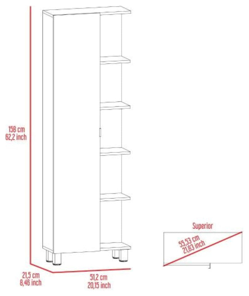 Corner Cabinet Womppi, Bathroom, Light Gray
