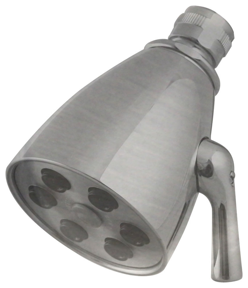 6-Jet Adjustable Shower Head In Polished Chrome, Satin Nickel