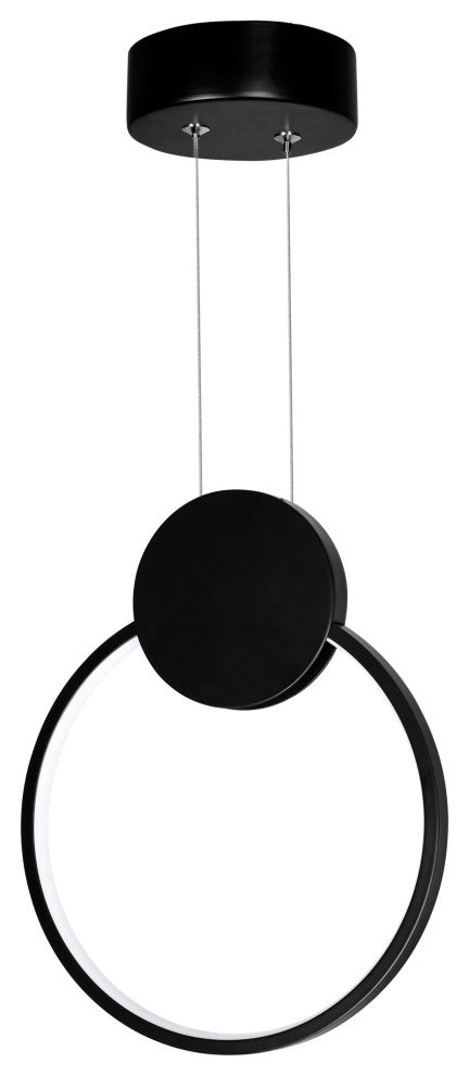 Pulley 8 in LED Black Mini Pendant