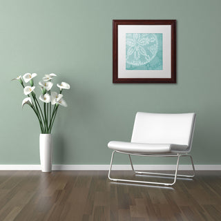 'Aqua Treasure II' Matted Framed Canvas Art by Daphne Brissonnet