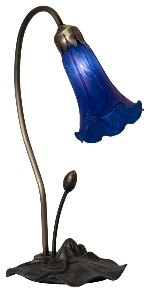 Meyda Lighting 13739 16" High Blue Pond Lily Accent Lamp