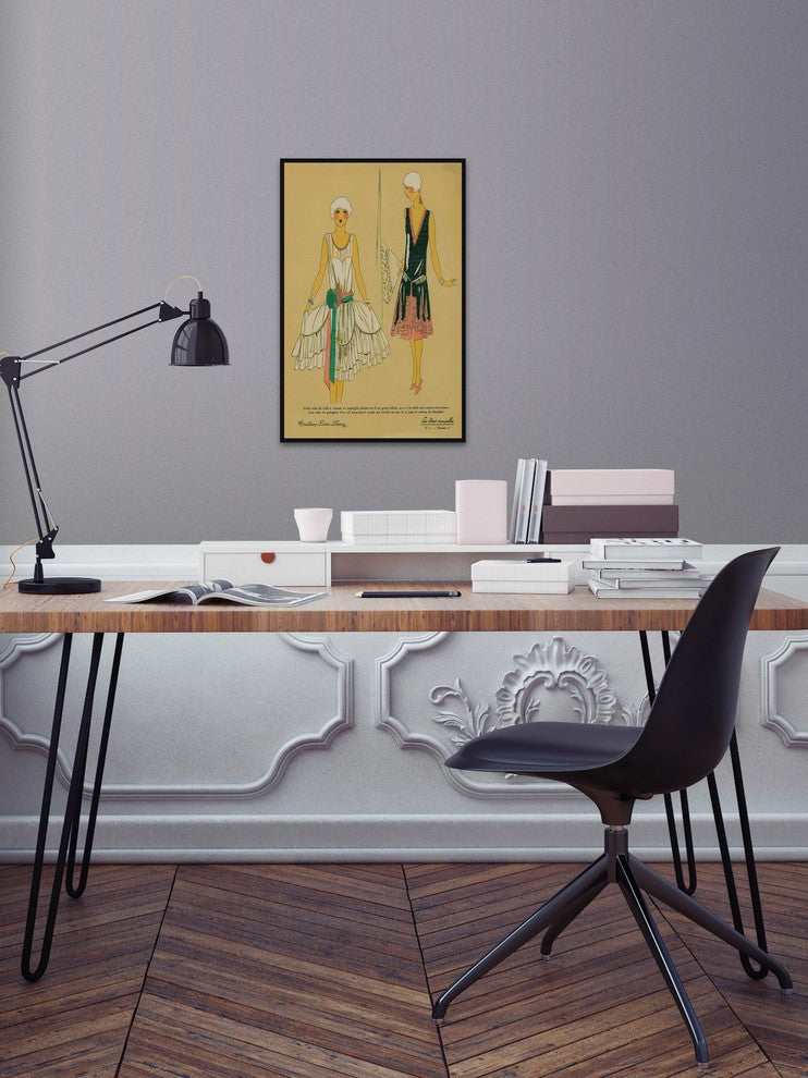 "Black and White Flash" Floater Framed Painting Print on Canvas, 40"x60"