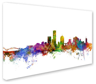 "Milwaukee, Wisconsin Skyline" Canvas Art by Michael Tompsett