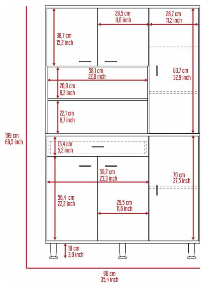 Kitchen Pantry Piacenza, Kitchen, Black