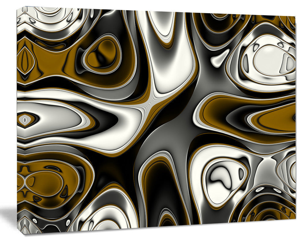 Fantastic Fractal Abstract Pattern, Large Abstract Canvas Artwork, 40"x30"