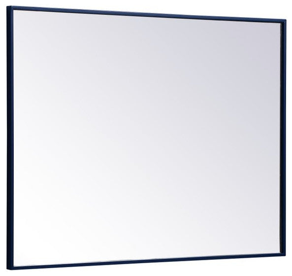 Elegant Decor MR43040BL Metal Frame Rectangle Mirror, 30"x40", Blue